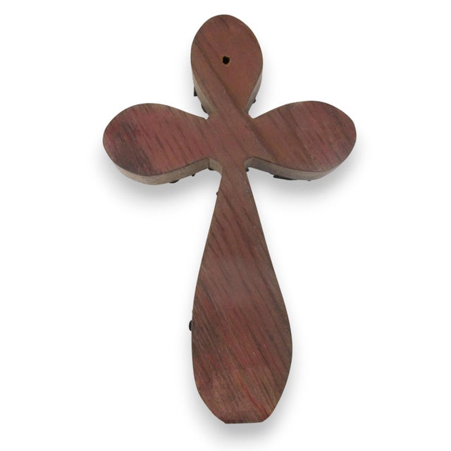 Milagros Mexican Folk Art Wall Cross With Sacred Nailed Amulets & Charms For Sale - Image 10 of 10