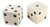Regina Andrew Oversized Bone Gaming Dice - A Pair For Sale