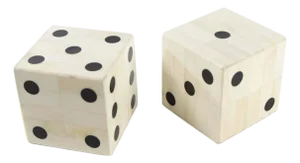 Regina Andrew Oversized Bone Gaming Dice - A Pair