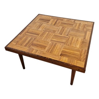 Mid-Century Parquet Coffee Table, 1960s For Sale