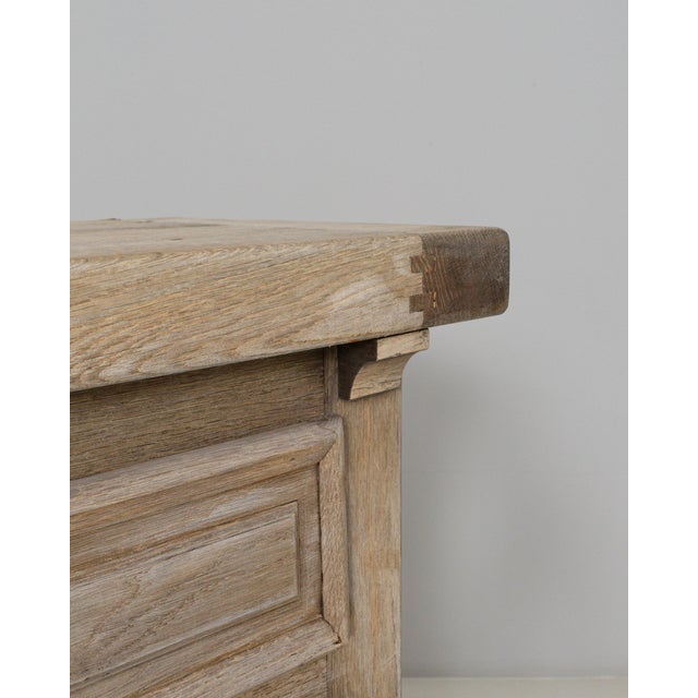 Brown Mid 20th Century French Primitive Oak Buffet With Iron Hardware For Sale - Image 8 of 18