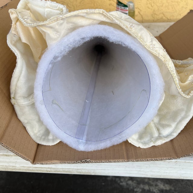 1980s 1980s Large 18.5” White & Gold Angel Tree Topper For Sale - Image 5 of 5