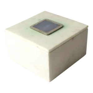Marble and Onyx Jewelry Box or Decorative Vanity Box