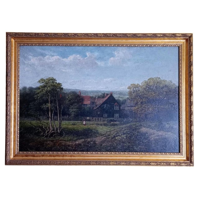 R. J. Osborn, Farm in Hampstead, 1860, Paint, Framed For Sale - Image 10 of 10