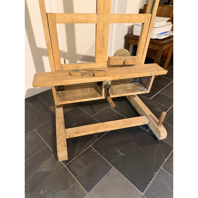 Brown Large Antique Artist's Easel Attributed to France, 18th Century For Sale - Image 8 of 18