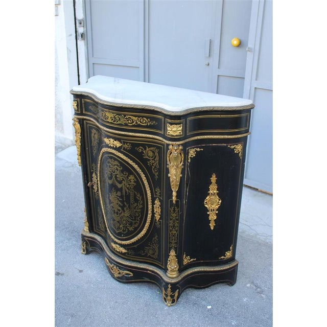 Napoleon III Black and Gilt Boulle Cabinet, 1860s For Sale - Image 12 of 18