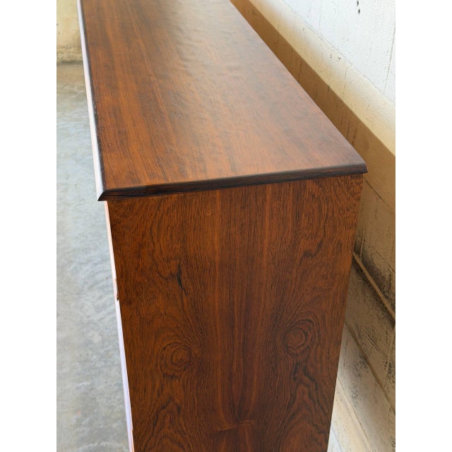 Large Rosewood Sideboard With Drop-Down Bar and Shelves Danish Mid-Century Modern 1960s For Sale - Image 10 of 16