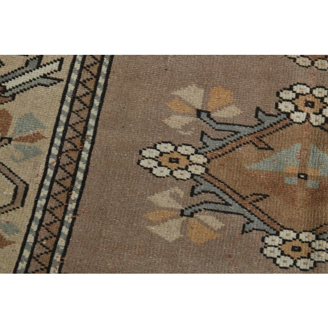 1970s Turkish Oushak Handmade Wool Cotton Brown Area Rug For Sale - Image 11 of 11