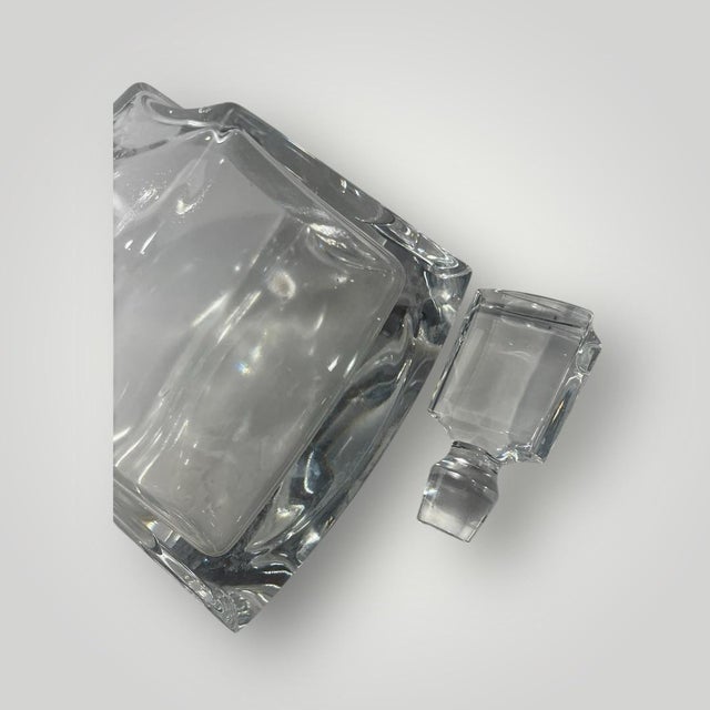 1970s 1970s Geometric Shannon Crystal Decanter With a Faceted Stopper For Sale - Image 5 of 12