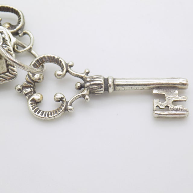 Vintage Italian Handmade Genuine Silver Bunch of Keys Figurine, 1980s For Sale - Image 6 of 16