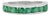 Art Deco Style 0.85 Ct Green Emerald Channel Set Half Eternity Band Ring Size 6 For Sale