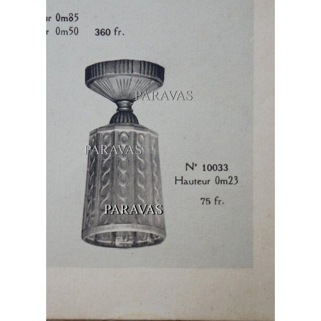 Silver French Art Deco Pendant Light by Hettier Et Vincent & Hanots 1920s France For Sale - Image 8 of 12