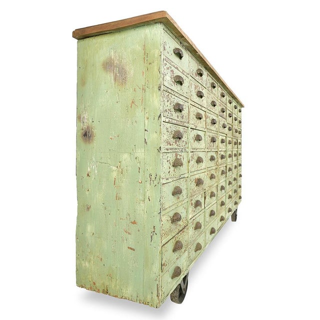 Antique Goldsmith's Workshop Cabinet with 63 Drawers For Sale - Image 3 of 9