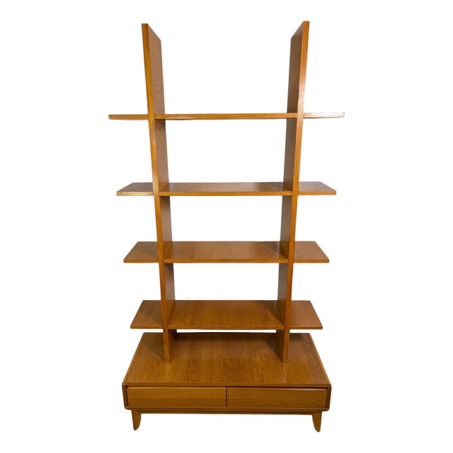 Mid-Century Modern Scandinavian Syle Teak Shelving Unit, 1990s For Sale