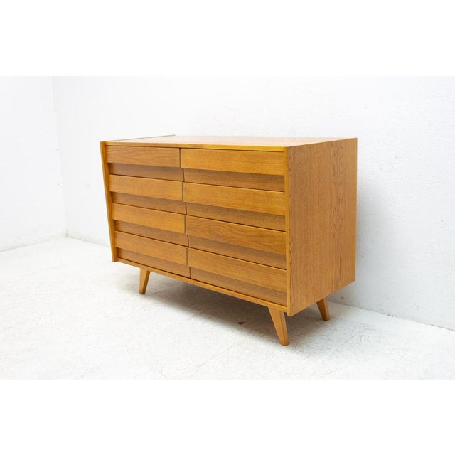 Mid century chest of drawers, model no. U-453, designed by Jiří Jiroutek for Interiér Praha. It was made in the former...