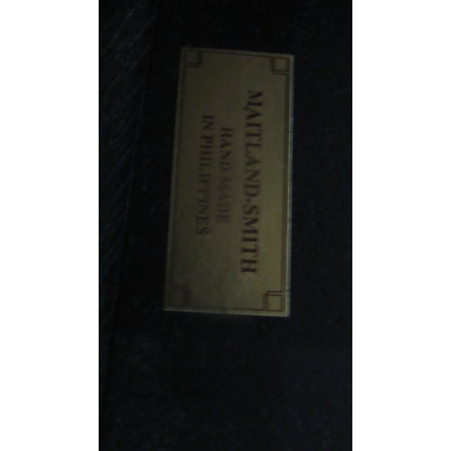 1980s Maitland Smith Mahogany Executive Partner Desk Leather Amazing For Sale - Image 13 of 13