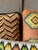 A set of 3 hand made Bargello mid century needle point pillows