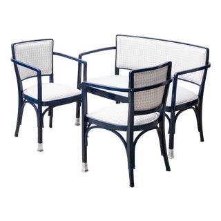 Art Nouveau Seating Group by Koloman Moser for Jacob & Josef Kohn, Vienna, Austria, 1902, Set of 3 For Sale