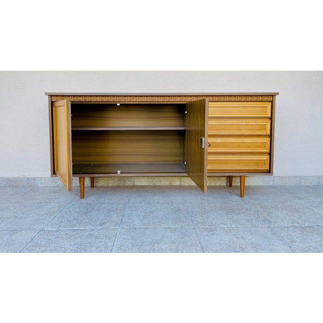 Mid-Century Modern Vintage Scandinavian Walnut Sideboard, 1960s For Sale - Image 3 of 13