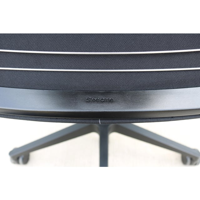 Steelcase Think Ergonomic Executive Desk Chair in Black Leather, Fully Adjustable For Sale - Image 18 of 18