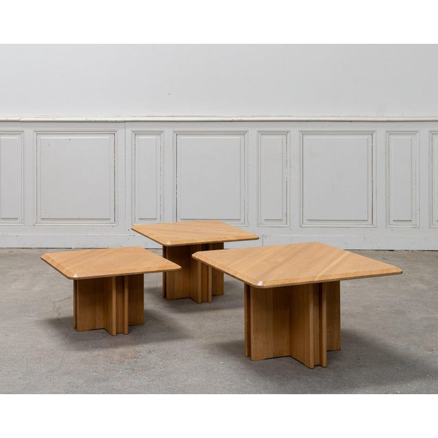 Nesting Tables in Light Oak, 1980s, Set of 3 For Sale - Image 10 of 10