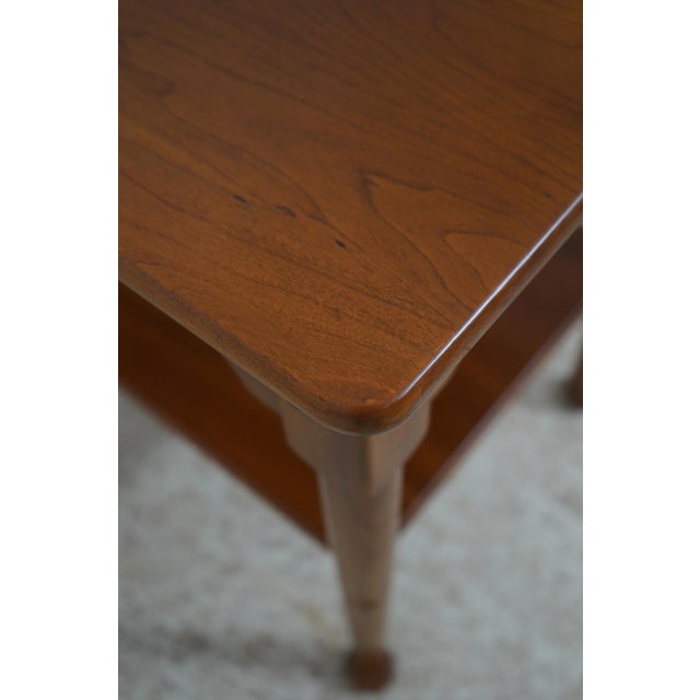 1970s Pair of Stickley Cherry Lamp End Tables For Sale - Image 5 of 11