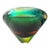 Mid 20th Century Murano Sommerso Art Glass Bowl in Green, Teal and Amber For Sale