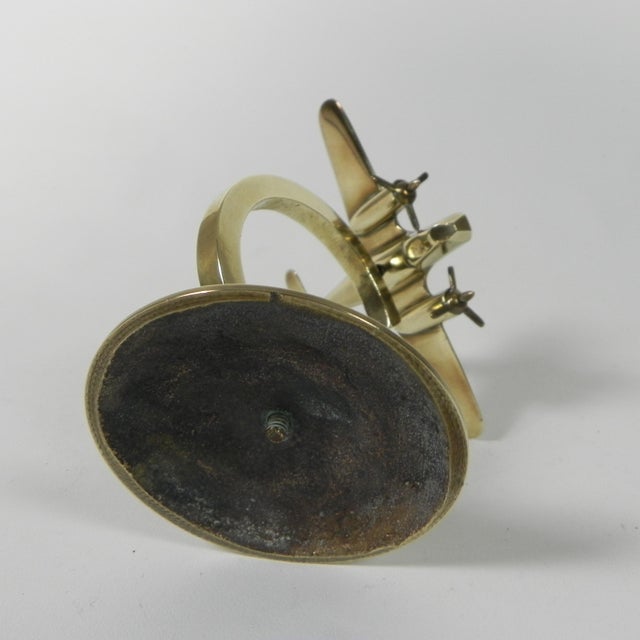 Mid-Century Modern Brass Model of Mosquito Aircraft, 1960s For Sale - Image 3 of 11