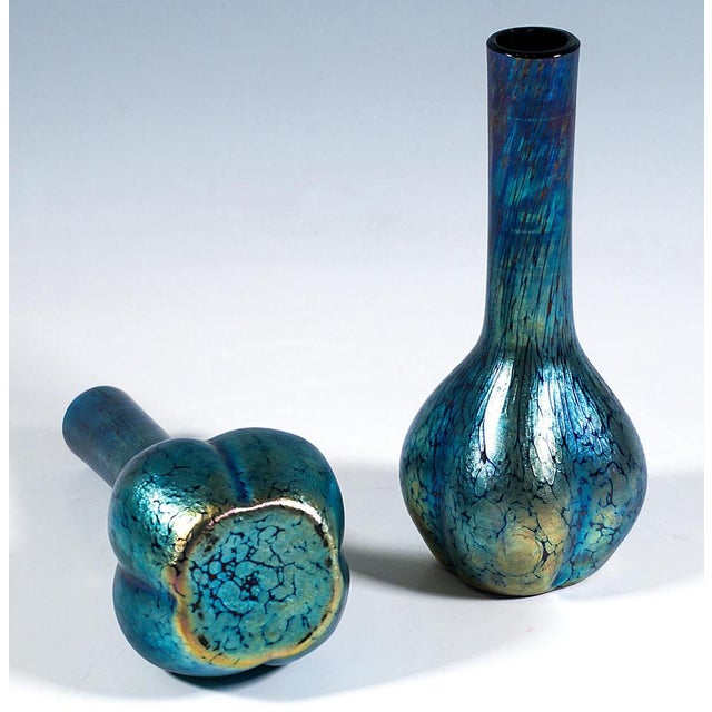Art Nouveau Ruby Papillon Soliflore Vases from Loetz, Austria-Hungary, 1900s, Set of 2 For Sale - Image 5 of 9
