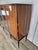 Mid-Century Modern Vintage Walnut Display Cabinet with Glass Doors and Shaped Glass Top, 1960 For Sale - Image 3 of 18