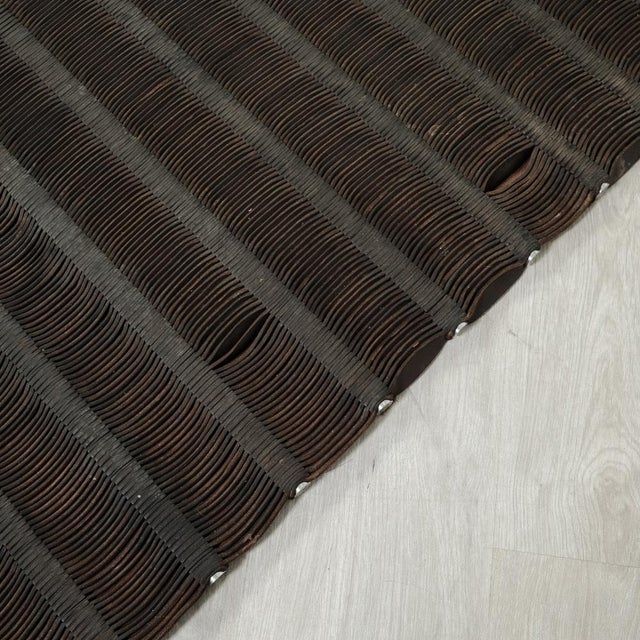 Brown Steel and Leather Doormat from Arte & Cuoio, Italy, 1980s For Sale - Image 8 of 15