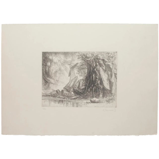 Redemption is a splendid etching artwork realized by the Italian artist Riccardo Tommasi Ferroni (1934-2000). Hand-signed...