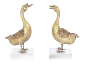 Bronze Geese - A Pair