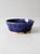 Blue Vintage Studio Pottery Bowl With Stamped Floral Design For Sale - Image 8 of 11