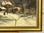 European Village in Winter Snow with Figures & Frozen Pond by German Artist 1972 For Sale - Image 15 of 18