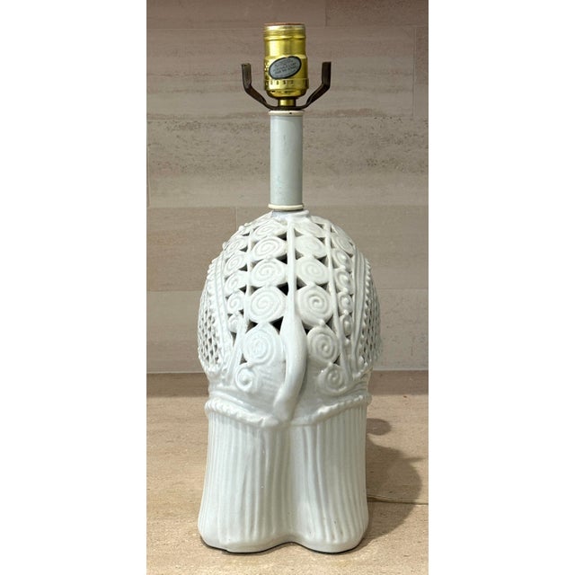 Morris Greenspan Mid Century Blanc De Chine Elephant Lamp by Morris Greenspan For Sale - Image 4 of 10