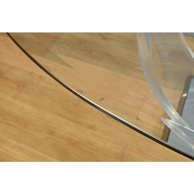 Glass Table attributed to C. Hollis Jones for Belgo Chrom, 1970s For Sale - Image 8 of 17