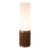 Tambo Cylindro 18" Petite Accent Table Lamp - Dark Walnut, Weathered Brass, Frosted Acrylic, Dimmer Switch For Sale