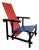 Vintage Red and Blue Armchair by Gerrit Thomas Rietveld, 1970s For Sale