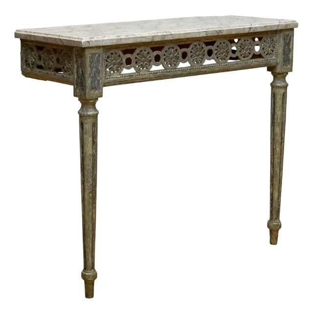 Antique Gustavian Swedish Painted Console, Early 18th Century For Sale