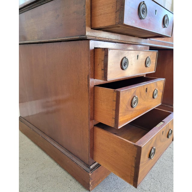 Georgian Leather Top Mahogany Desk Circa. 1840-1860 For Sale - Image 11 of 18