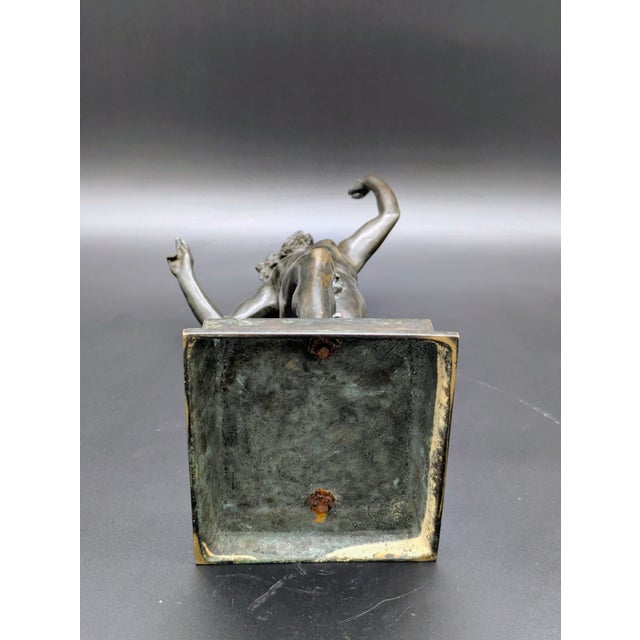 Vintage Italian Bronze Sculpture: "The Dancing Faun of Pompeii" For Sale - Image 10 of 11