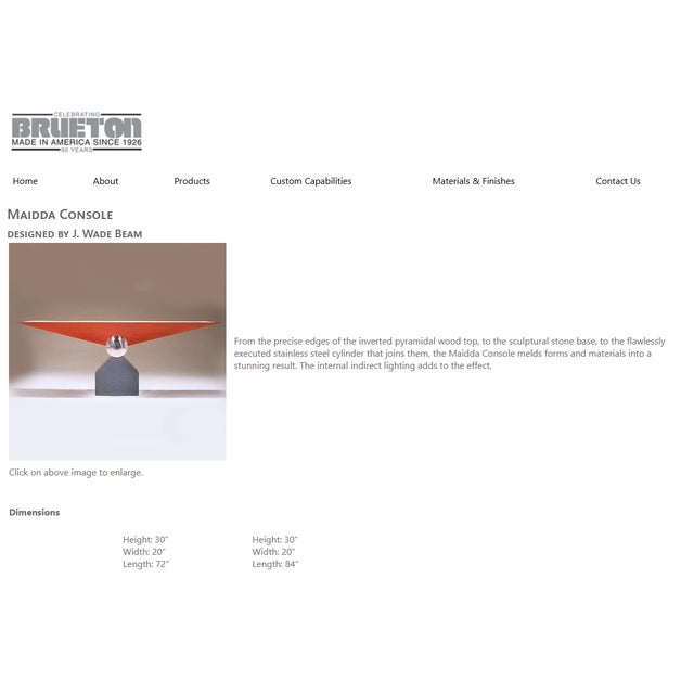 Brueton Attributed to Brueton Maidda Console Table For Sale - Image 4 of 4