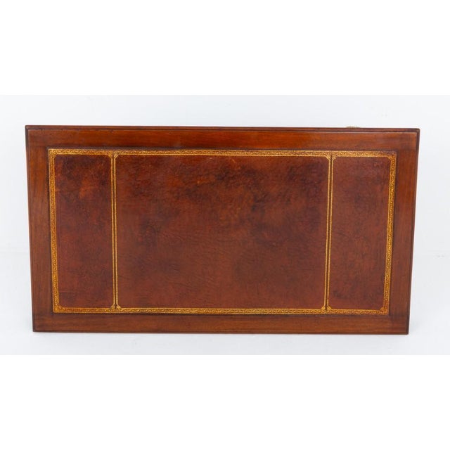 Regency Pedestal Desk in Mahogany, 1890s For Sale - Image 4 of 8