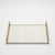 Modern Rectangular Tray in Natural Cream Shagreen With Bronze Patina Brass by R&y Augousti For Sale - Image 3 of 11