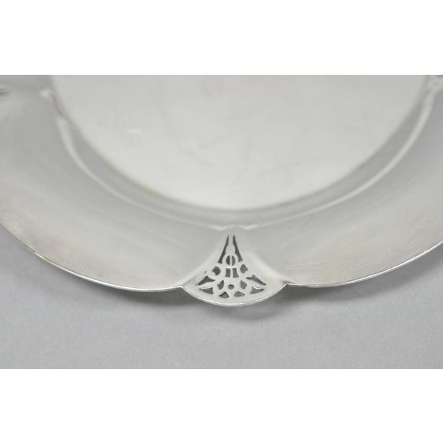 Vintage Art Deco Wm Rogers 411 Silver Plated Small Oval Scalloped 11" Dish Tray For Sale - Image 10 of 12