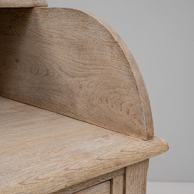 20th Century Belgian Oak Secretary Desk With Drawers For Sale - Image 11 of 18