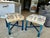 Pair Painted Chinese Chippendale Style Benches Chinoiserie Tapestry Upholstery For Sale - Image 18 of 18