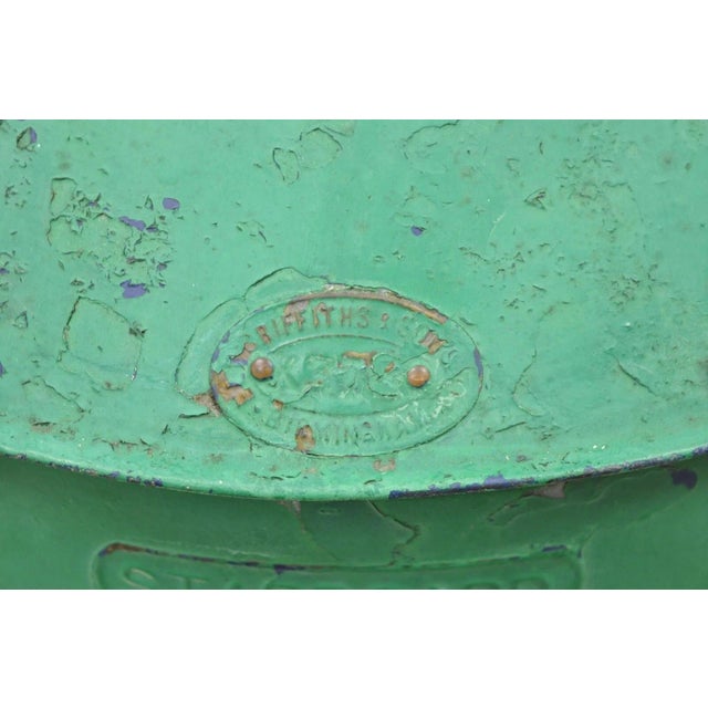 Antique Eli Griffith & Sons Green Marine Masthead Ship Lantern Light Fixture For Sale - Image 9 of 12