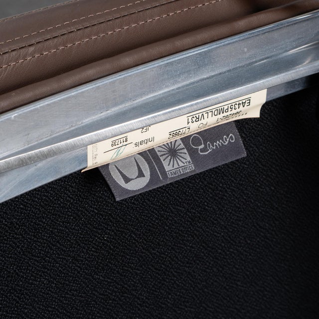 Eames Soft Pad Management Chair by Herman Miller in Chocolate Brown Leather & Polished Aluminum For Sale - Image 11 of 11